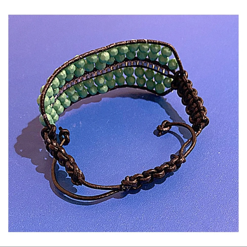 Flash Sale Bracelet Handmade turquoise colored beads cuff boho bracelet